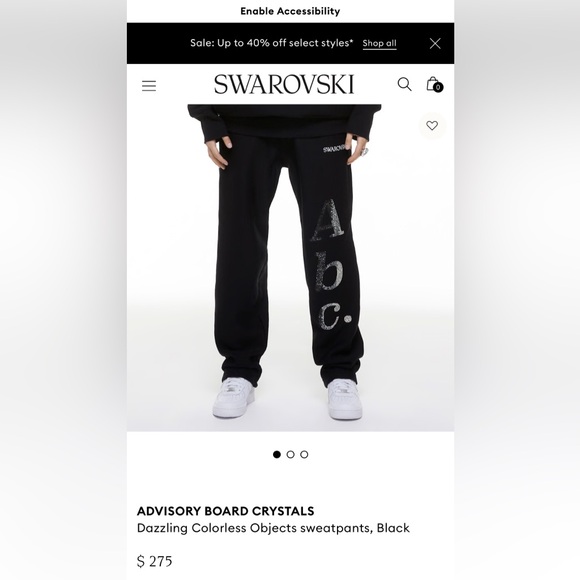 Advisory Board Crystals Dazzling Colorless Objects sweatpants-Black-Large